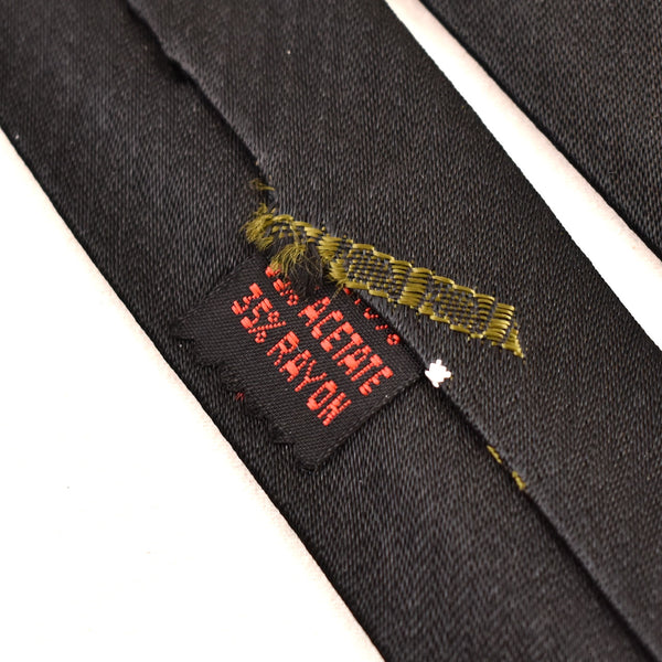 NOS 1960s Black Lion V Tie