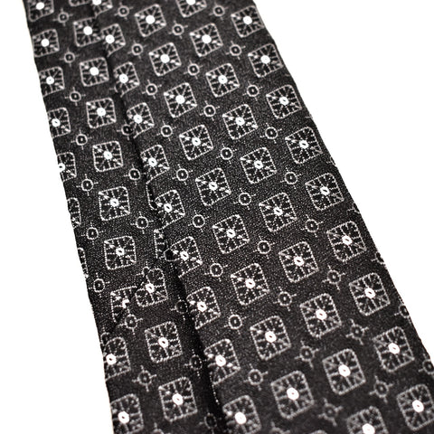 NOS 1960s Charcoal Squares Tie