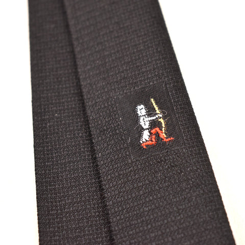 NOS 1960s Skinny Black Archer Tie