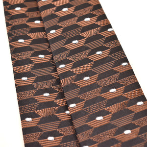 NOS 1960s Black & Brown Geo Tie