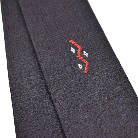 NOS 1960s Navy Blue Zig Zag Tie