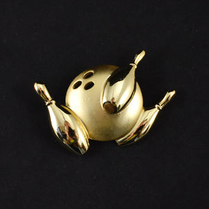 Bowling Ball & Pins Brooch Pin