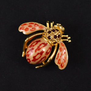 Joan Rivers Rhinestone Bee Brooch Pin