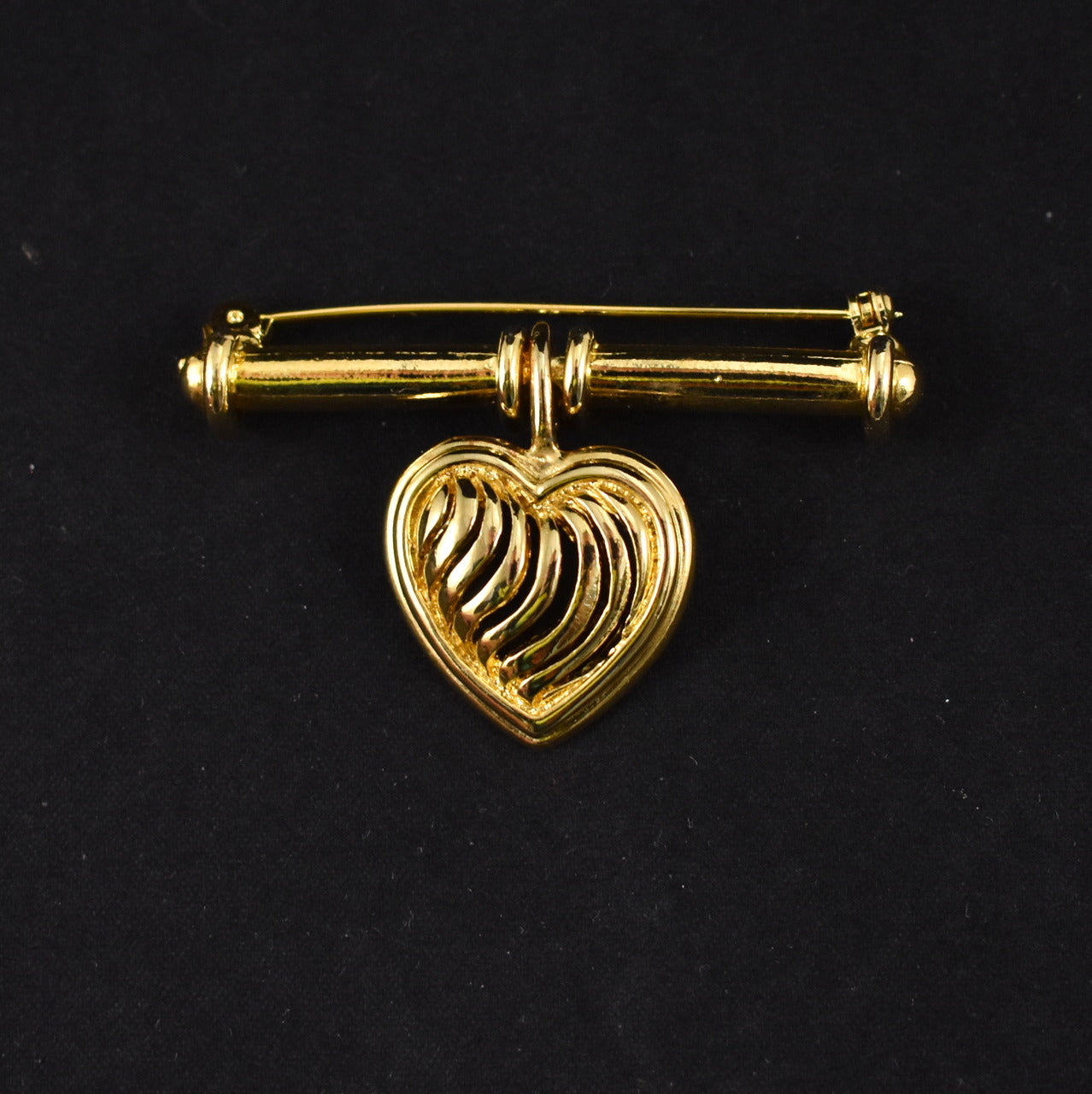 Victorian Inspired Heart Bar Brooch