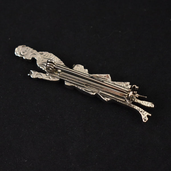 Art Deco Flapper Brooch Pin