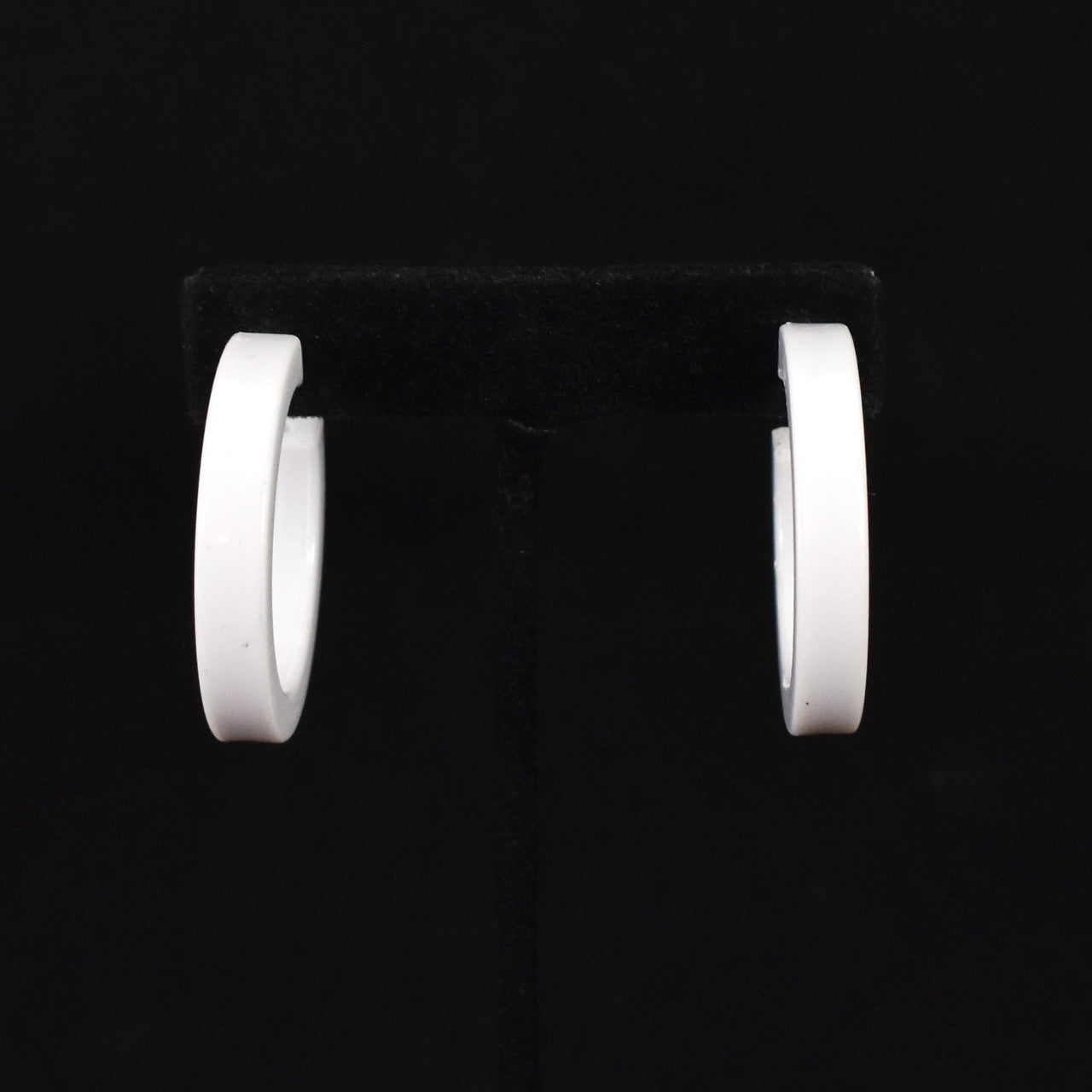 Large White Hoop Earrings