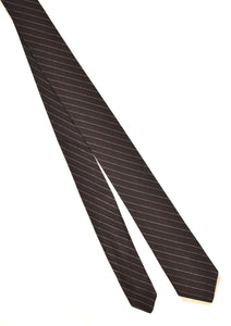 NOS 1960s Brown & Gray Striped Tie