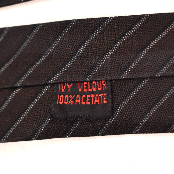 NOS 1960s Brown & Gray Striped Tie