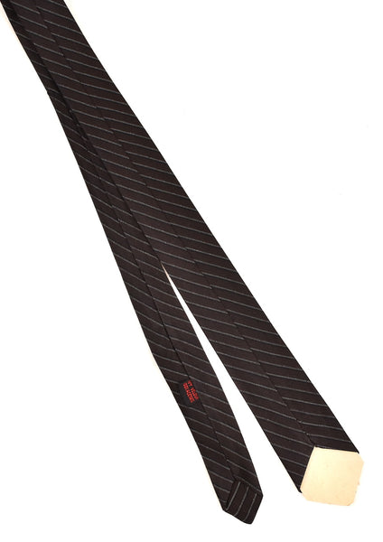 NOS 1960s Brown & Gray Striped Tie