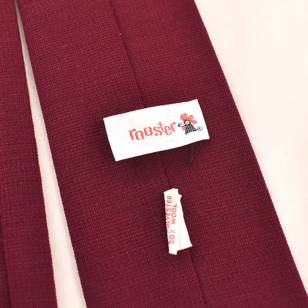 1960s Burgundy Knit Tie