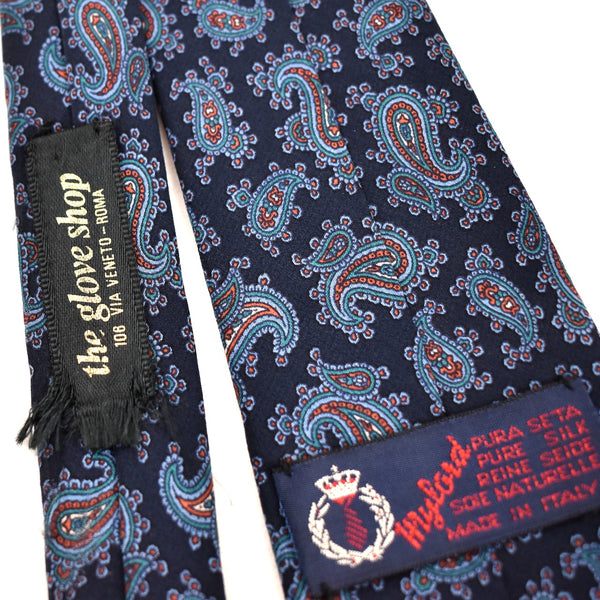1960s Blue Psychadelic Paisley Tie