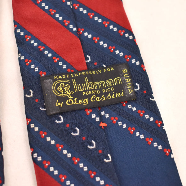 1960s Oleg Cassini Patriotic Stripe Tie