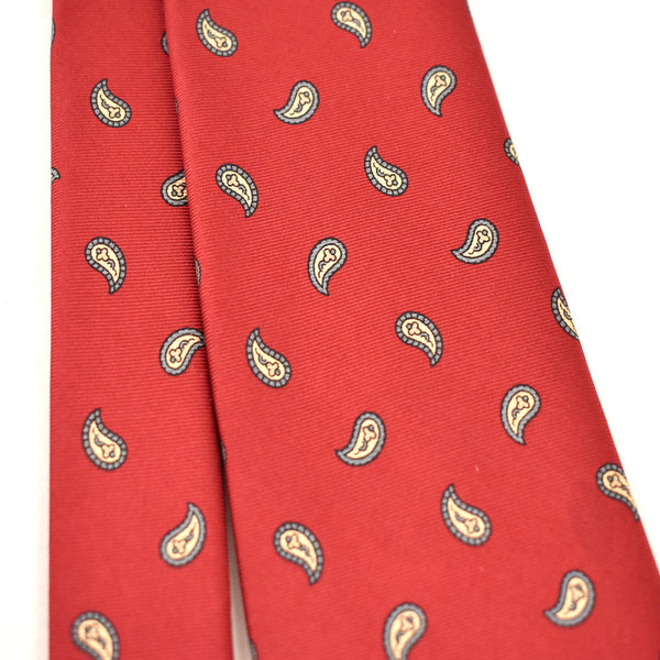 1970s Burgundy Paisley Tie