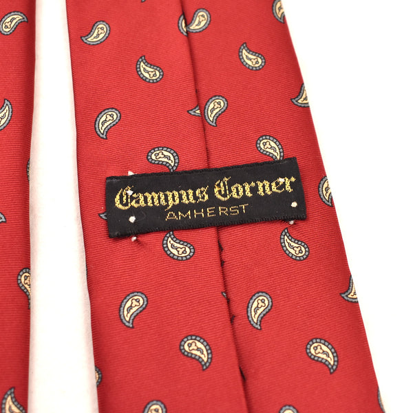 1970s Burgundy Paisley Tie