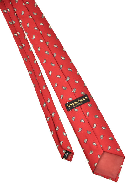 1970s Burgundy Paisley Tie