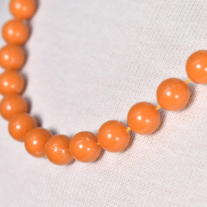 Burnt Orange Bead Necklace