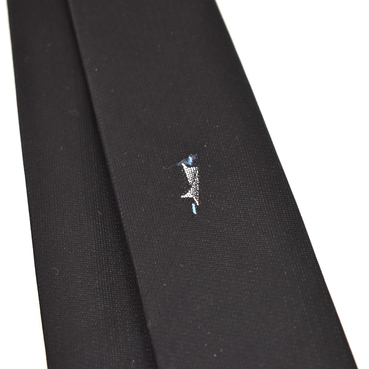 NOS 1960s Black Folded Paper Tie
