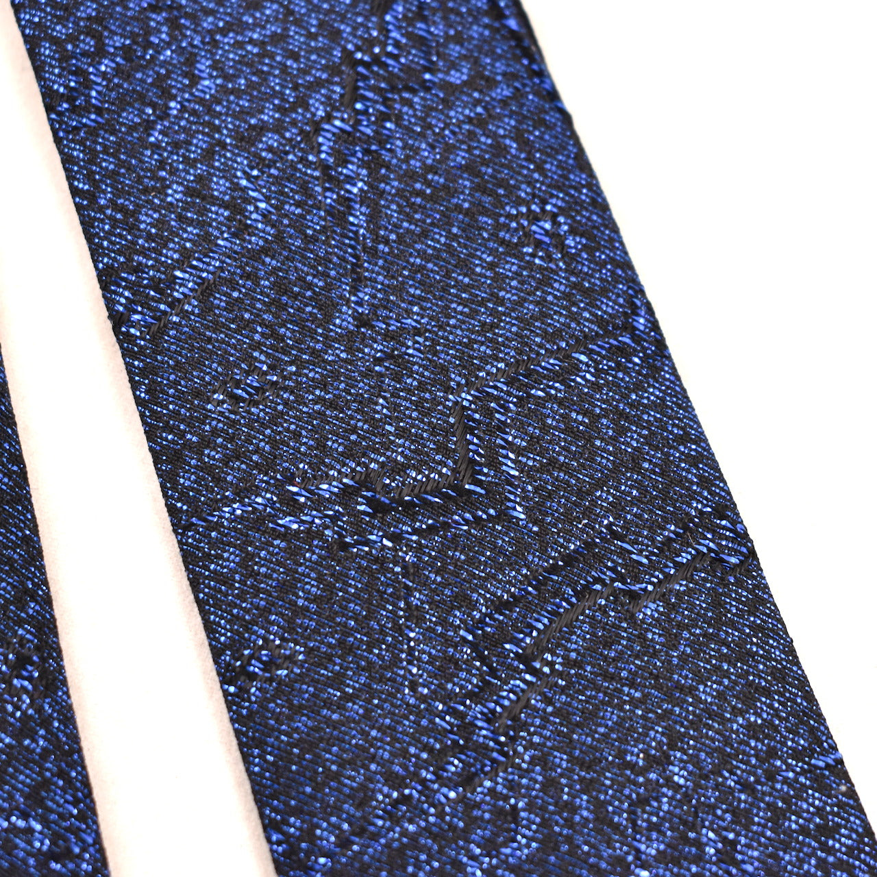 1960s Glittery Blue Skinny Tie