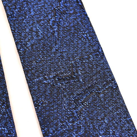 1960s Glittery Blue Skinny Tie