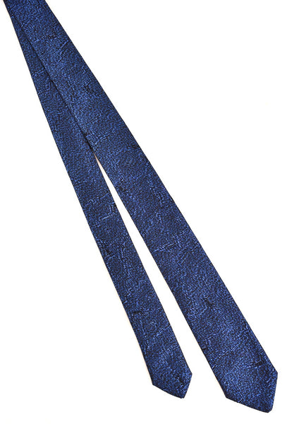 1960s Glittery Blue Skinny Tie