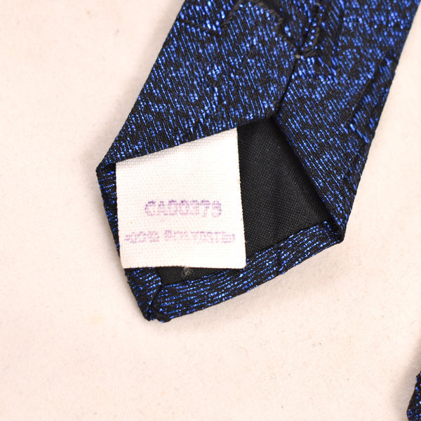 1960s Glittery Blue Skinny Tie
