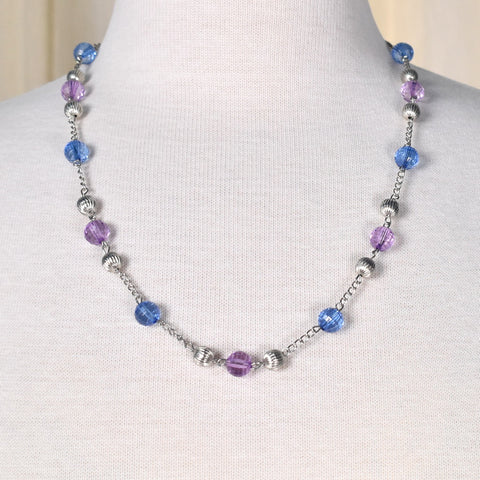 Purple & Blue Chain Necklace