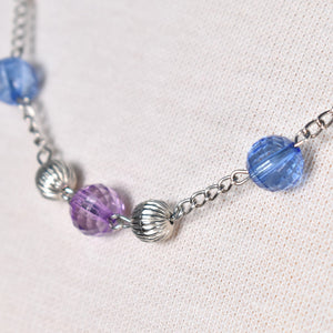 Purple & Blue Chain Necklace
