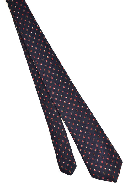 1980s Anchor & Fleur de Lis Tie