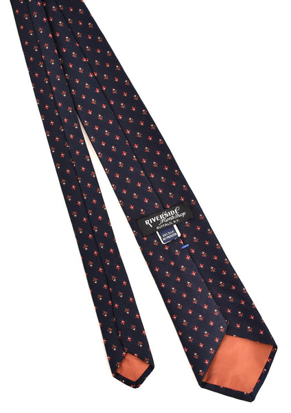 1980s Anchor & Fleur de Lis Tie
