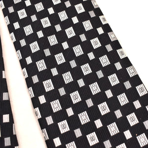 1990s Gray Rectangles Tie