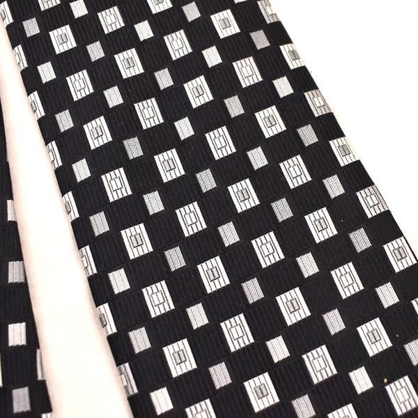 1990s Gray Rectangles Tie