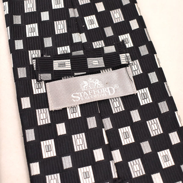 1990s Gray Rectangles Tie