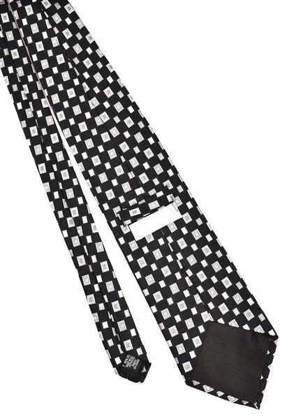 1990s Gray Rectangles Tie