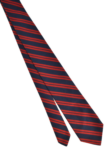 1960s Navy & Red Striped Tie