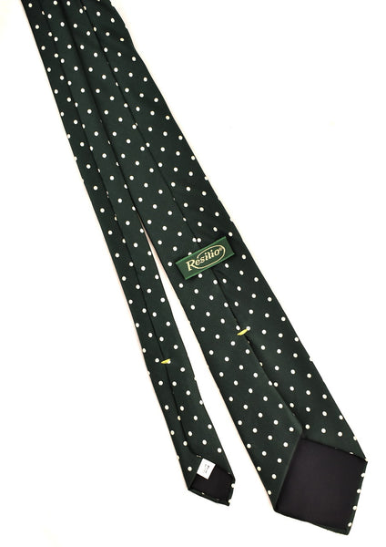 1970s Green & Cream Polka Dot Tie