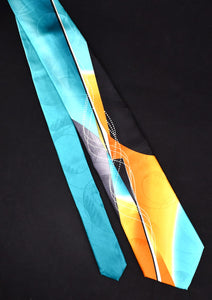 2000s Asymmetrical Teal Tie