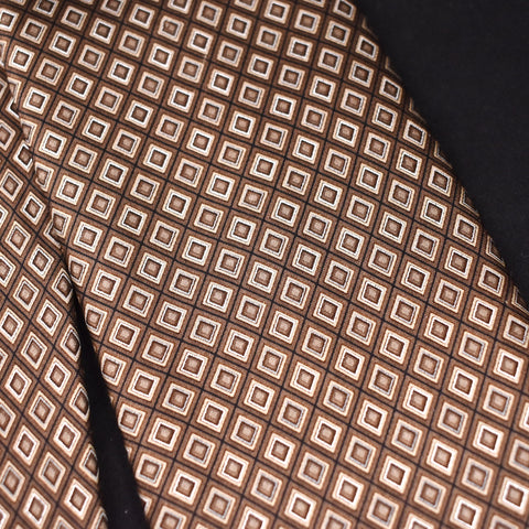 2000s Brown Squares Tie