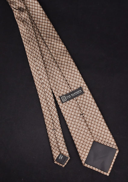 2000s Brown Squares Tie