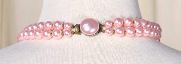 Double Pink Pearl & Aurora Borealis Necklace