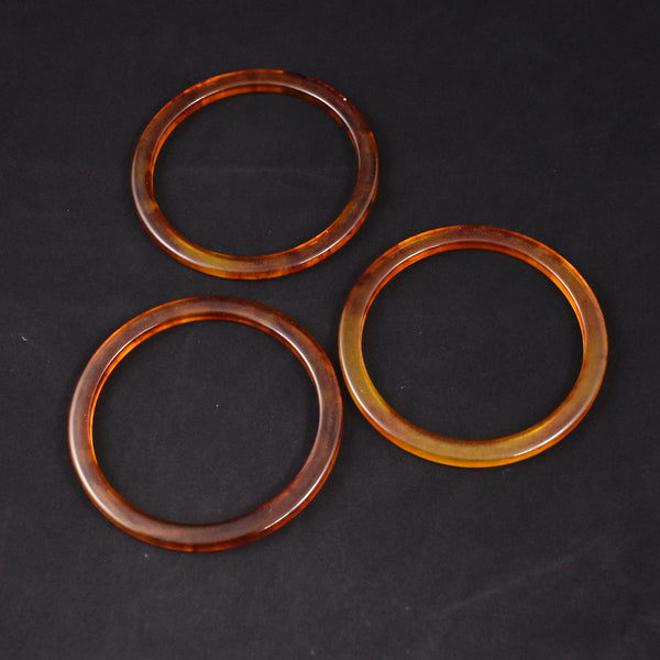 Set of 3 Caramel Smoky Bangle Bracelets