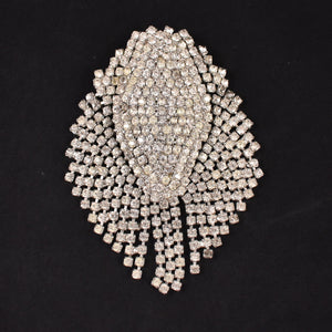 Large Cascading Rhinestone Brooch