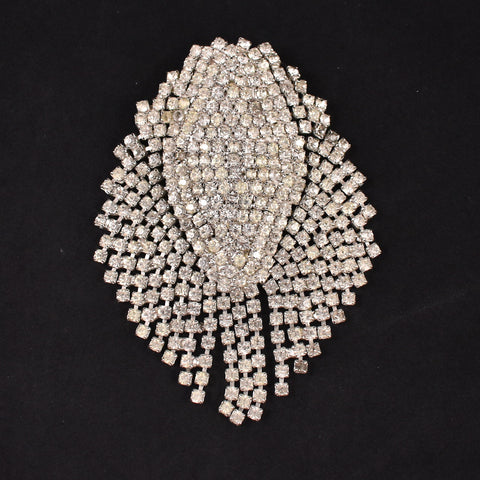 Large Cascading Rhinestone Brooch
