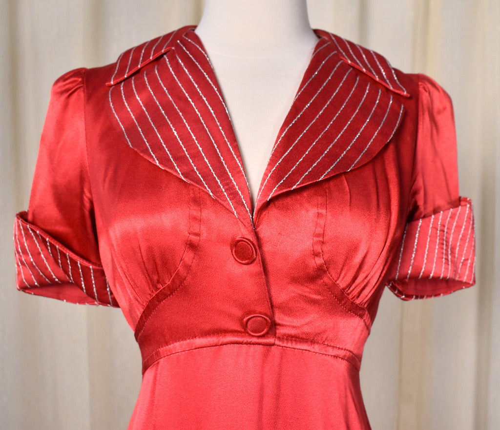 1970s does 1930s Red Formal Maxi Dress – Cats Like Us