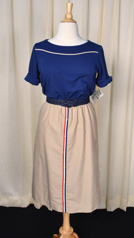 NWT 1970s Casual Nautical Dress