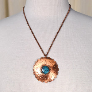 Copper & Turquoise Pendant Necklace