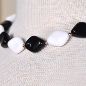 Abstract Black & White Necklace