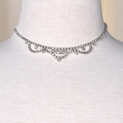 Draped Rhinestone Necklace