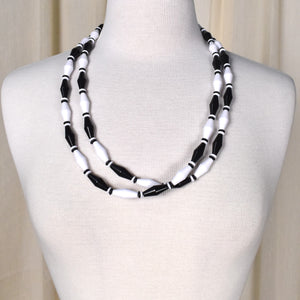 Black & White Double Necklace Set