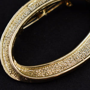 Large Gold Oval Brooch