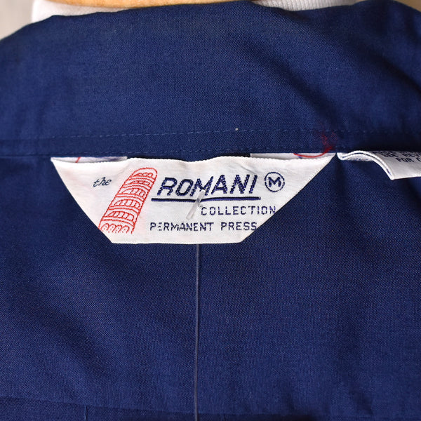 1960s Navy Blue Guayabera Shirt